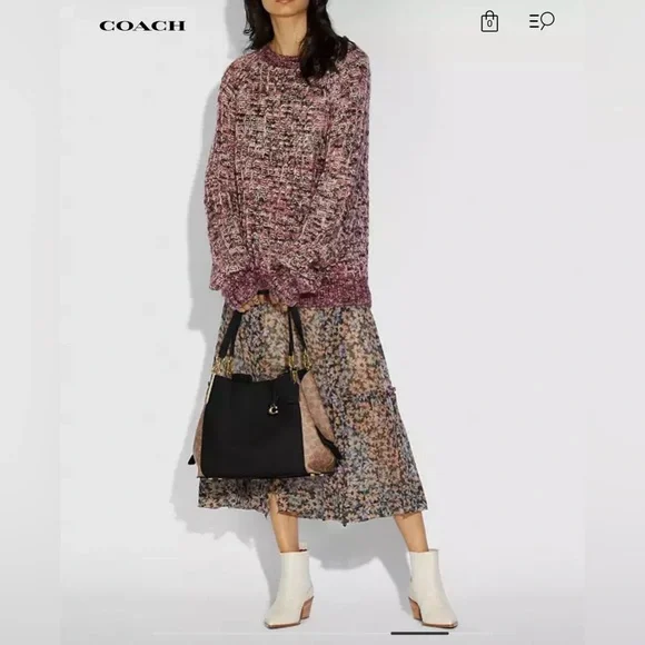 Coach Dalton 31, NWOT, with COA, Black Pebbled Leather and Brown Logo Canvas - Picture 8 of 8